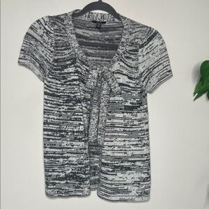 Jacob Black and White Knit Cardigan